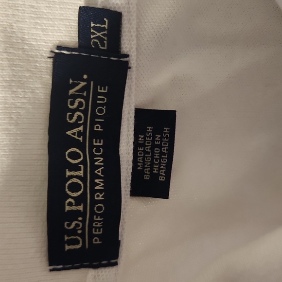 U.S. POLO Performance Pique White Shirt Size 2XL. - Picture 6 of 9